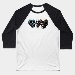 Spooky Scary Skulls - Dark Variant Baseball T-Shirt